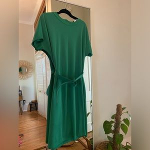 Vintage green belted maxi